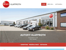 Tablet Screenshot of klapproth-kfz.de